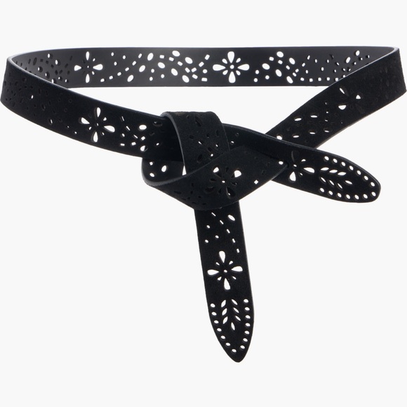 Isabel Marant Accessories - ISABEL MARANT LECCE CUTOUT SUEDE LEATHER WRAP BELT BLACK SIZE SMALL NWOT